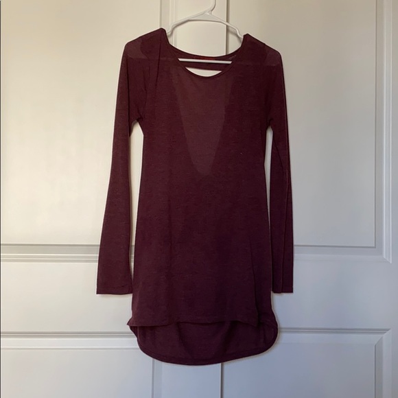 BKE red- plum open back tunic - Picture 1 of 2